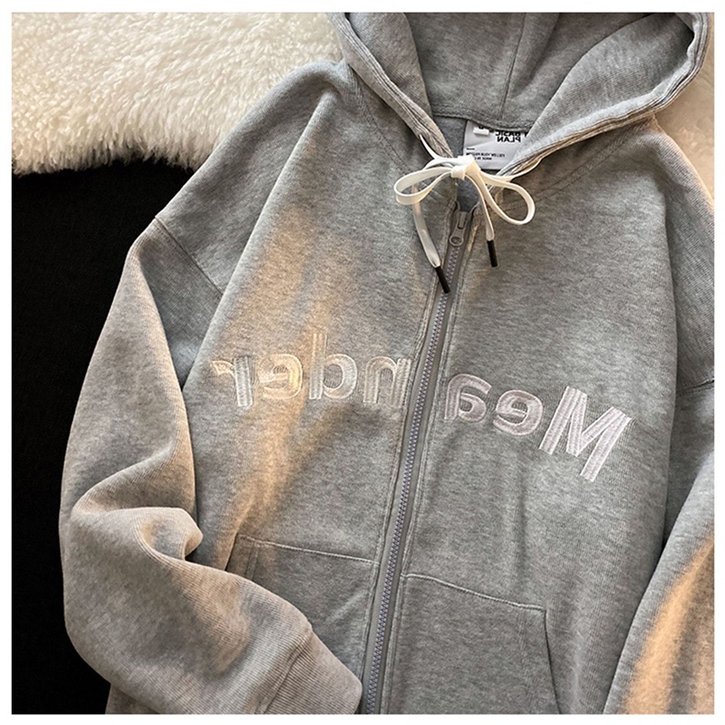 SUXI Áo Khoác Hoodie Hoạ Tiết In Chữ Thiết Kế Thời Trang Mùa Thu Sành Điệu Dành Cho Nữ