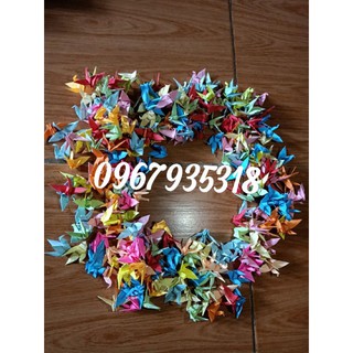 100 hạc giấy gấp sẵn 50 sao gấp sẵn kèm 1 nơ