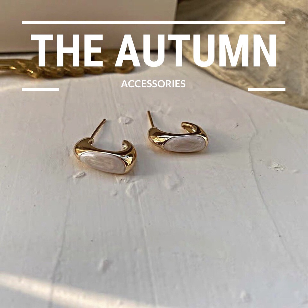 Khuyên tai kim xỏ mạ vàng The Autumn Accessories - KT24