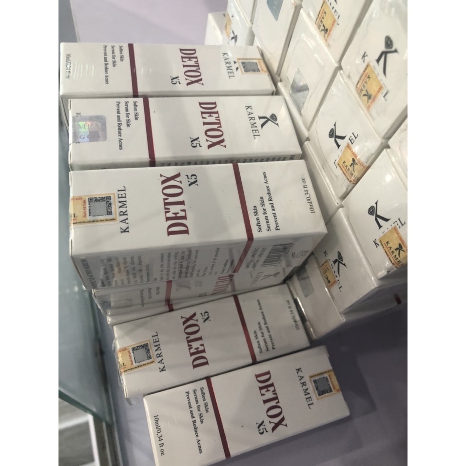 Serum Mụn Detox X5 10ml  mỹ phẩm karmel  giảm Mụn Ẩn, Đầu Đen; Da Nhiễm Corticoid; Sáng Da, Mờ Thâm Mụn