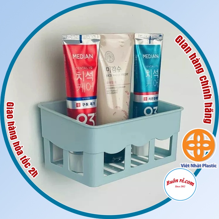 Khay đựng vật dụng nhà tắm nhà bếp dán tường Việt Nhật  2 size, Khay đựng đồ đa năng nhựa PP cao cấp -br01420