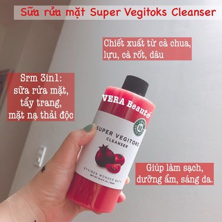SỮA RỬA MẶT THẢI ĐỘC SUPER VEGITOKS 300ml