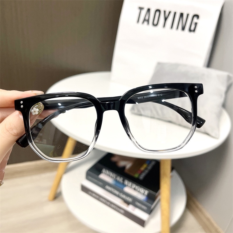 Mắt Kính Gọng Vuông Tròng Trong Suốt Chống Ánh Sáng Xanh Thời Trang Hàn Quốc