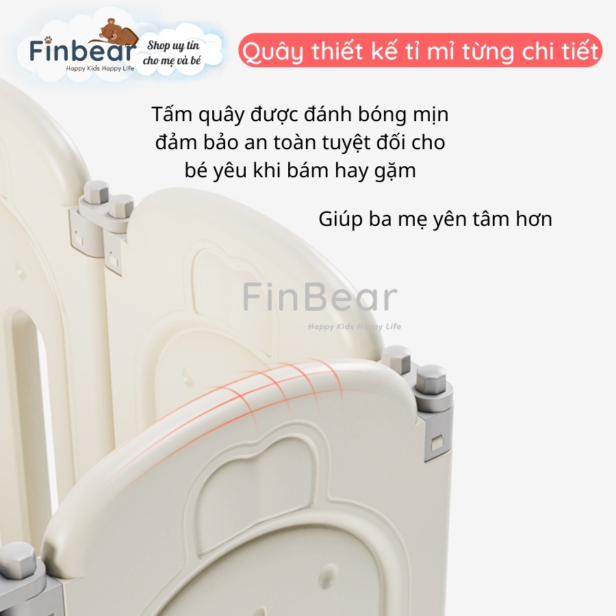 Quây cũi cho bé Pakey Thỏ Trắng 2022 Quây cũi gấp gọn cho bé  Cao cấp Tặng 100 BÓNG - 1 GIỎ ĐỰNG BÓNG FINBEAR