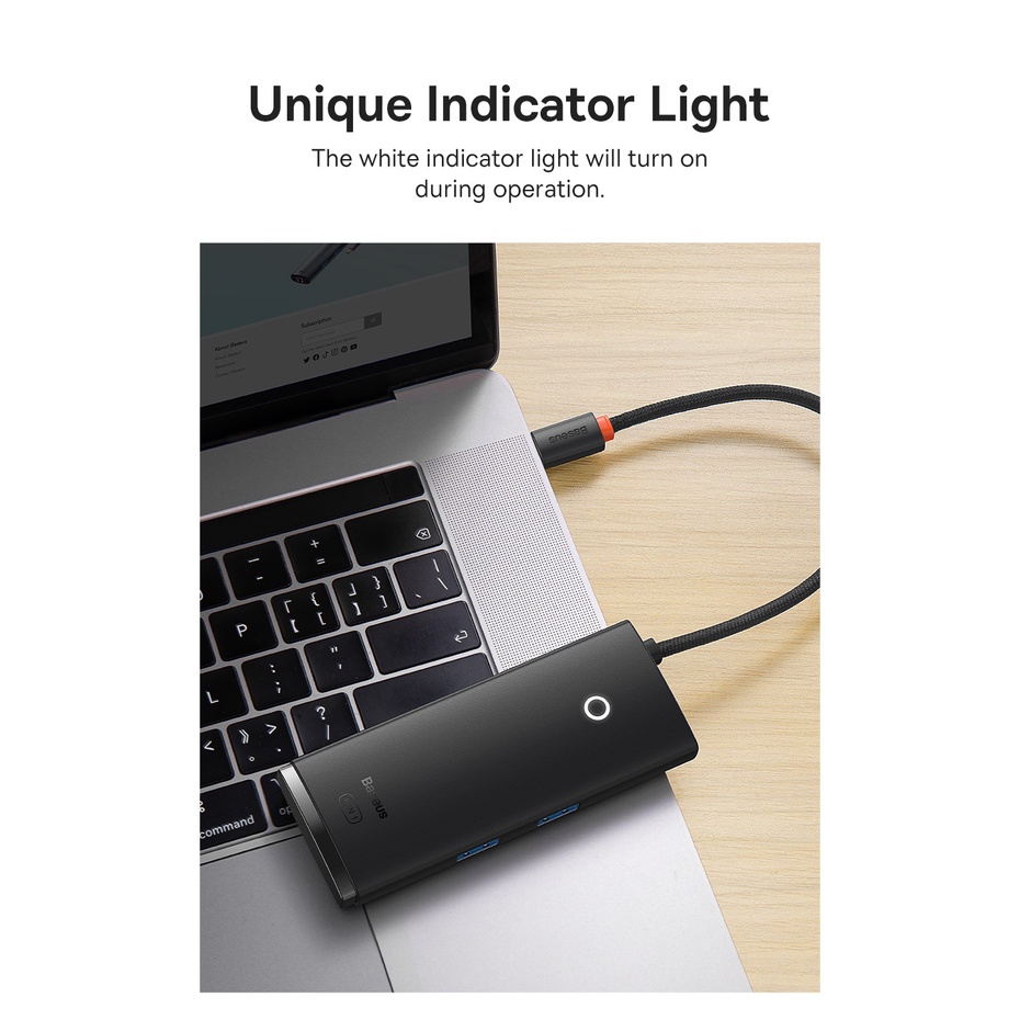 Đế Sạc Baseus Chuyển Đổi USB C Hub Sang 4K HDMI USB 3.0 PD 100W Cho Macbook Pro Air M1 Laptop Type C USBC Hub