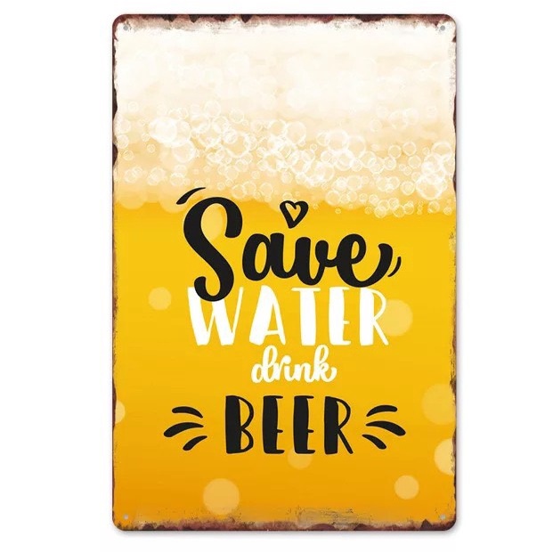 20x30cm Tranh thiếc trang trí chủ đề BEER, treo tường quán bar, beer club,... decor cá tính (phần 3)