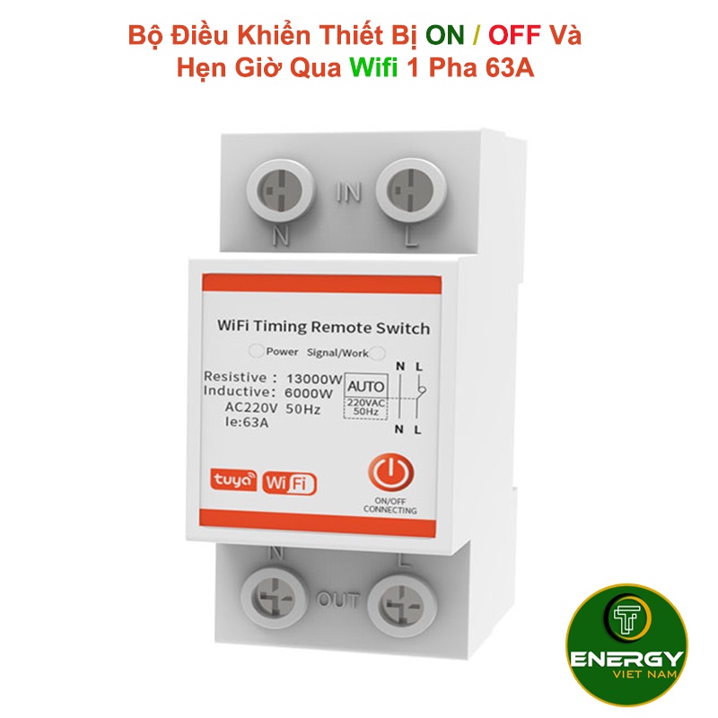 Bộ Điều Khiển Bật Tắt Và Hẹn Giờ Thiết Bị Điện Qua WIFI - Thiết Bị Điện ENERGY