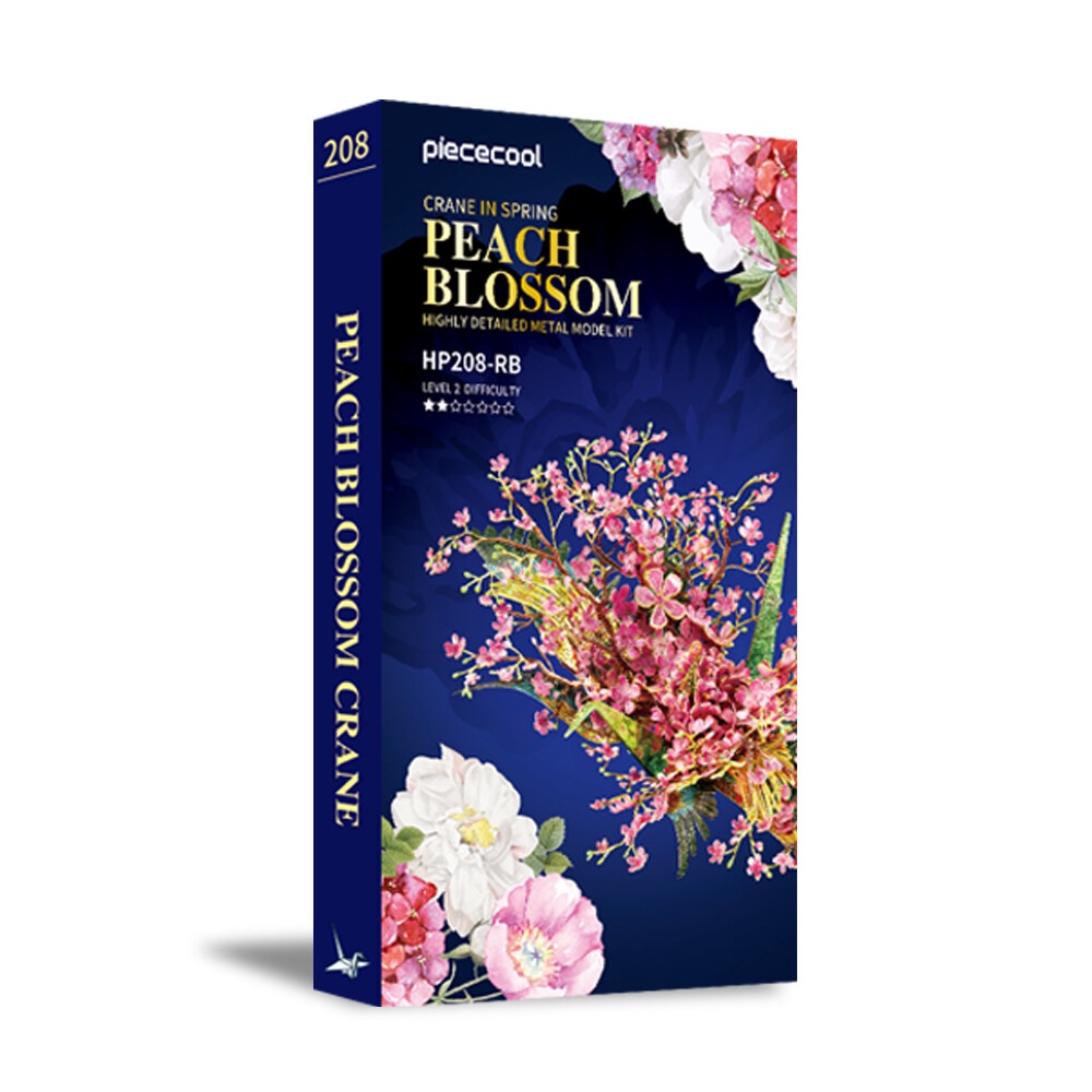 Set đồ chơi lắp ráp PIECECOOL mô hình 3D kim loại kiểu dáng hoa và chim tùy chọn làm quà tặng lễ tình nhân