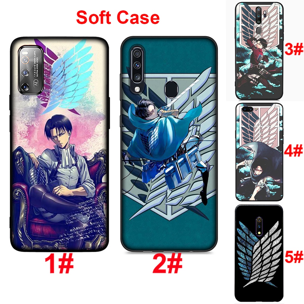 Ốp Điện Thoại Mềm Họa Tiết Levi Ackerman Attack on Titan Cho Xiaomi Redmi Note 8 9 9S 9T 10 Pro Max 4G