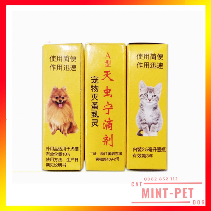 Nhỏ Gáy Trị Ve Rận Bọ Chét Nhỏ Gáy Chó Mèo #MintPet