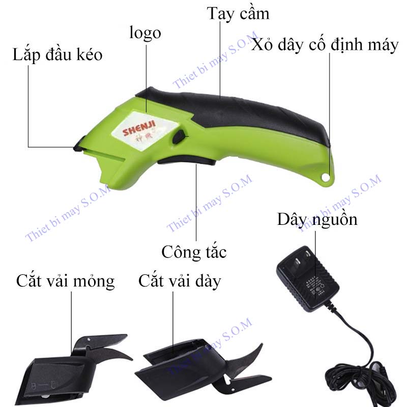 Kéo cắt vải - kéo cắt da - Kéo pin SHINJI nhỏ gọn tiện lợi cắt nhiều loại chất liệu