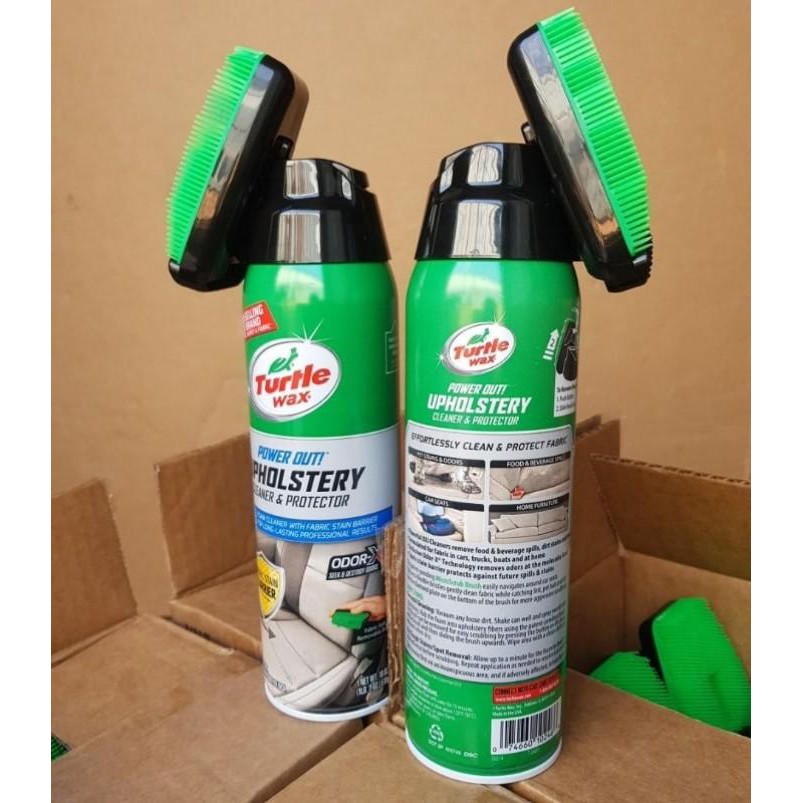 CHAI XỊT FOAM LÀM SẠCH VẢI NỈ GHẾ DA VÀ KHỬ MÙI Ô TÔ TURTLE WAX UPHOLSTERY CLEANER 10246 510G