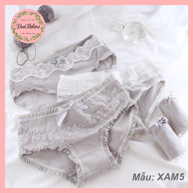 Quần Lót Nữ Cotton tông xám nữ tính gợi cảm tôn dáng kháng khuẩn mã XAM5