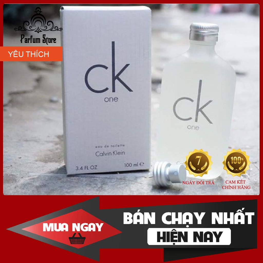 [Parfum_Store][FREESHIP ĐƠN 99K][Thơm hơn nyc của bạn] Nước Hoa Unisex Hương Mùa Hè Calvin Klein Ck One | Thế Giới Skin Care