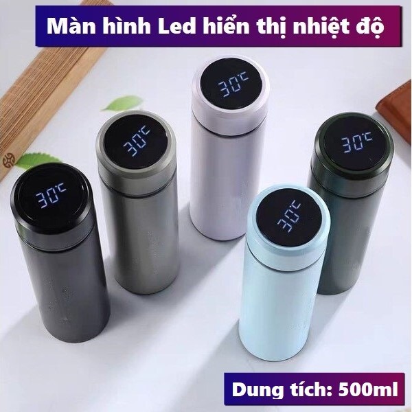 Bình giữ nhiệt cao cấp 500ml tích hợp màn hình Led hiển thị nhiệt độ