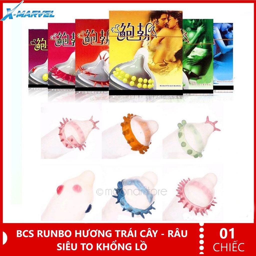 Bao Cao Su Gân Gai Bi Toàn Thân Tăng Khoái Cảm Runbo Hộp 1 Bcs