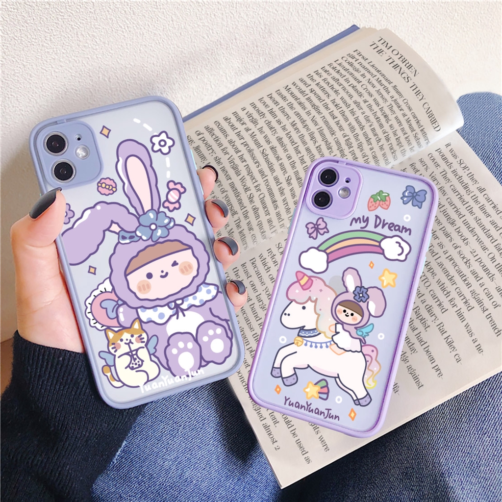 Ốp iphone - Ốp lưng viền nhám Thỏ Mèo Kì Lân 6s/6plus/6splus/7/8/7plus/8plus/x/xs/xsmax/11/11promax - Awifi Case X3-9 | BigBuy360 - bigbuy360.vn