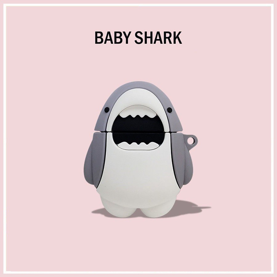Vỏ Ốp Case , Bảo vệ bao đựng tai nghe không dây 1/2, hình BABY SHARK-ZUMI STORE