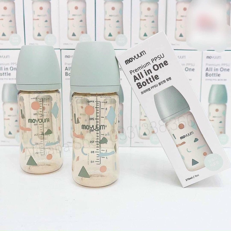 Bình sữa moyuum họa tiết mới 170ml 270ml