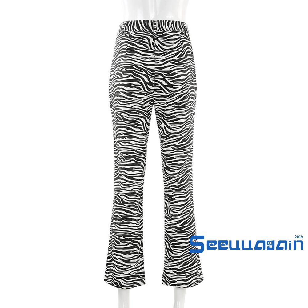 Quần Dài Họa Tiết Sọc Ngựa Vằn Thời Trang Cho Nữ | BigBuy360 - bigbuy360.vn