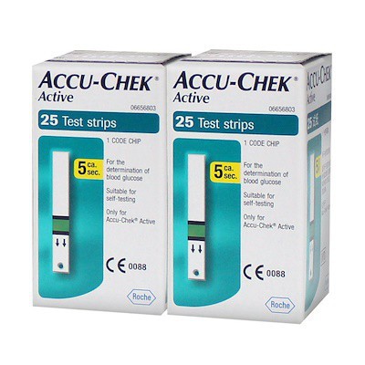 Que Thử Đường Huyết Accu-Check Active (hộp 25 que-50 que) Accuchek active