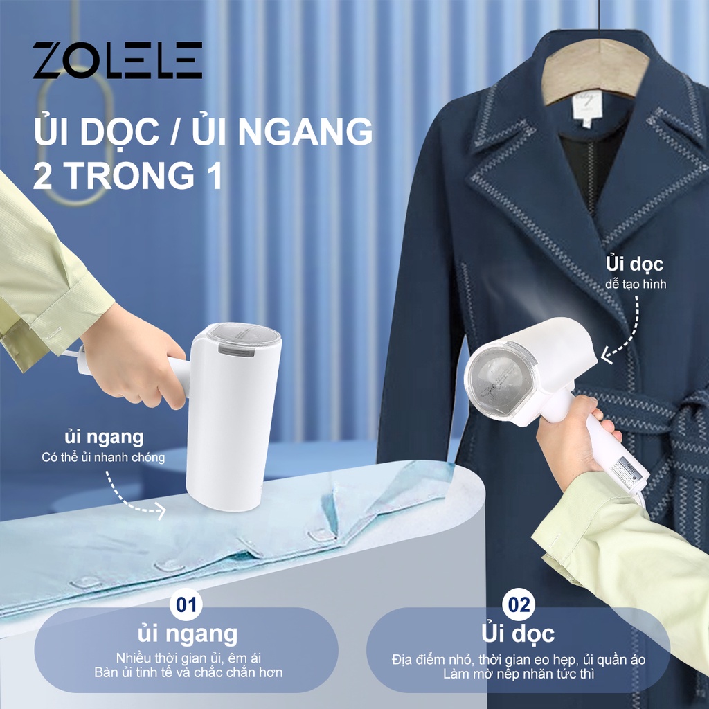 Bàn Là Hơi Nước Cầm zolele ZG100- 1200W- Hàng chính hãng