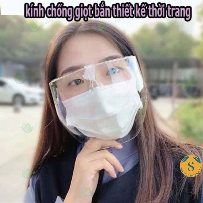 Kính bảo hộ mặt nạ chống giọt bắn, chống bụi an toàn cho mắt, bảo vệ sức khỏe FaceShield  [ KHẨU TRANG NHỰA ]