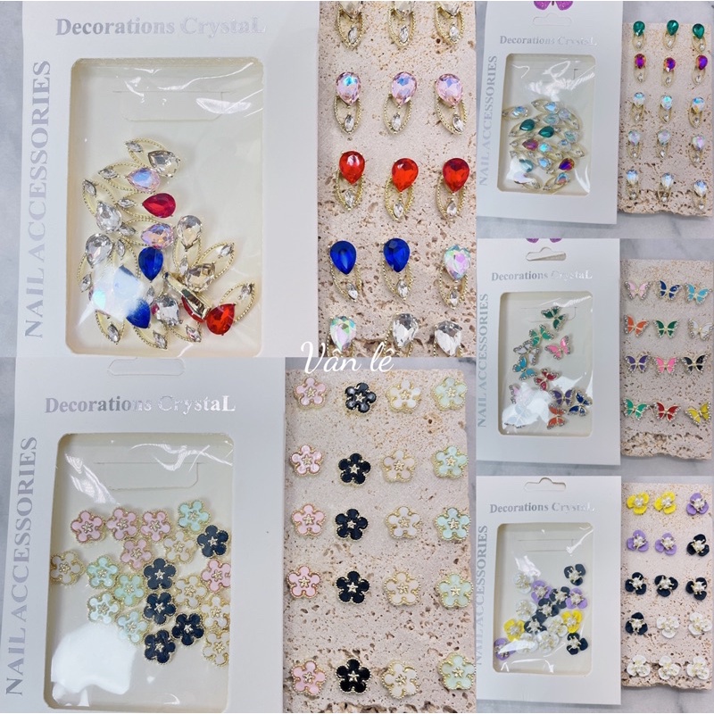 phụ kiện charm nail mẫu mới gắn móng tay nail