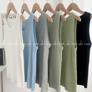 Áo tank top len gân mềm co giãn