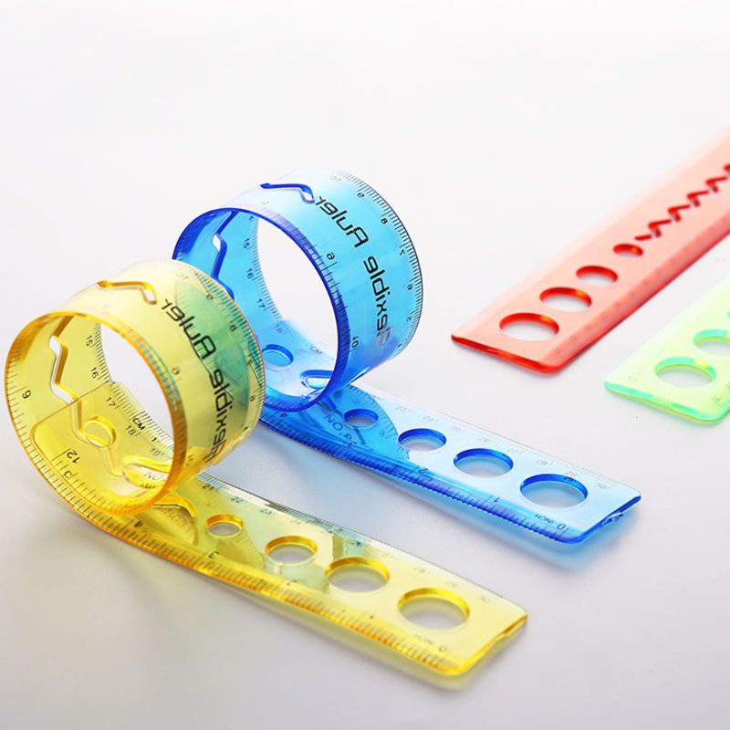 Thước Thẳng Mềm Dẻo Nhiều Màu 30cm Dành Cho Văn Phòng / Trường Học