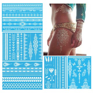 [ Anbe Tattoo] Xăm dán Henna trắng (BẢNG TO) - Hena Tattoo (mua 3 tặng 1)