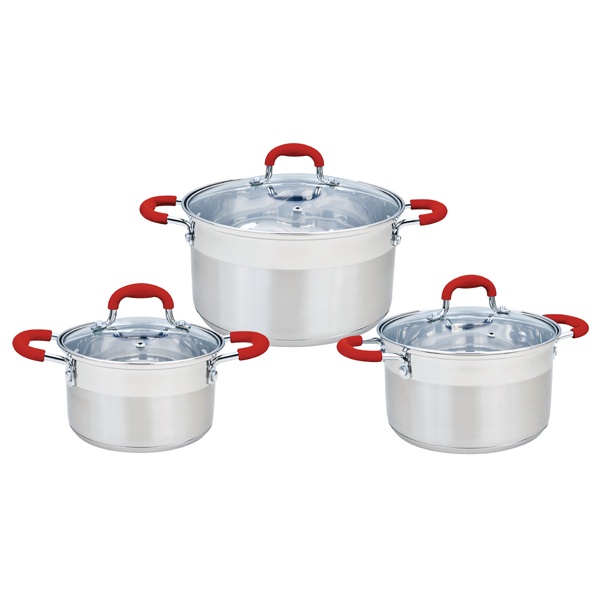 Bộ nồi Inox 304 Smartcook 3 chiếc cỡ 16cm, 20cm, 24cm model SM3335