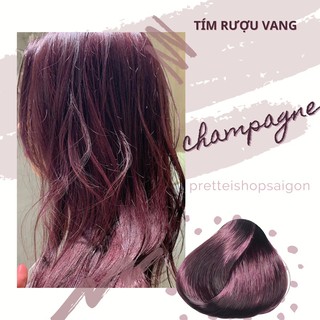 [kèm Trợ Nhuộm+Ủ tóc] Kem Nhuộm Tóc Màu TÍM RƯỢU VANG - Không Tẩy