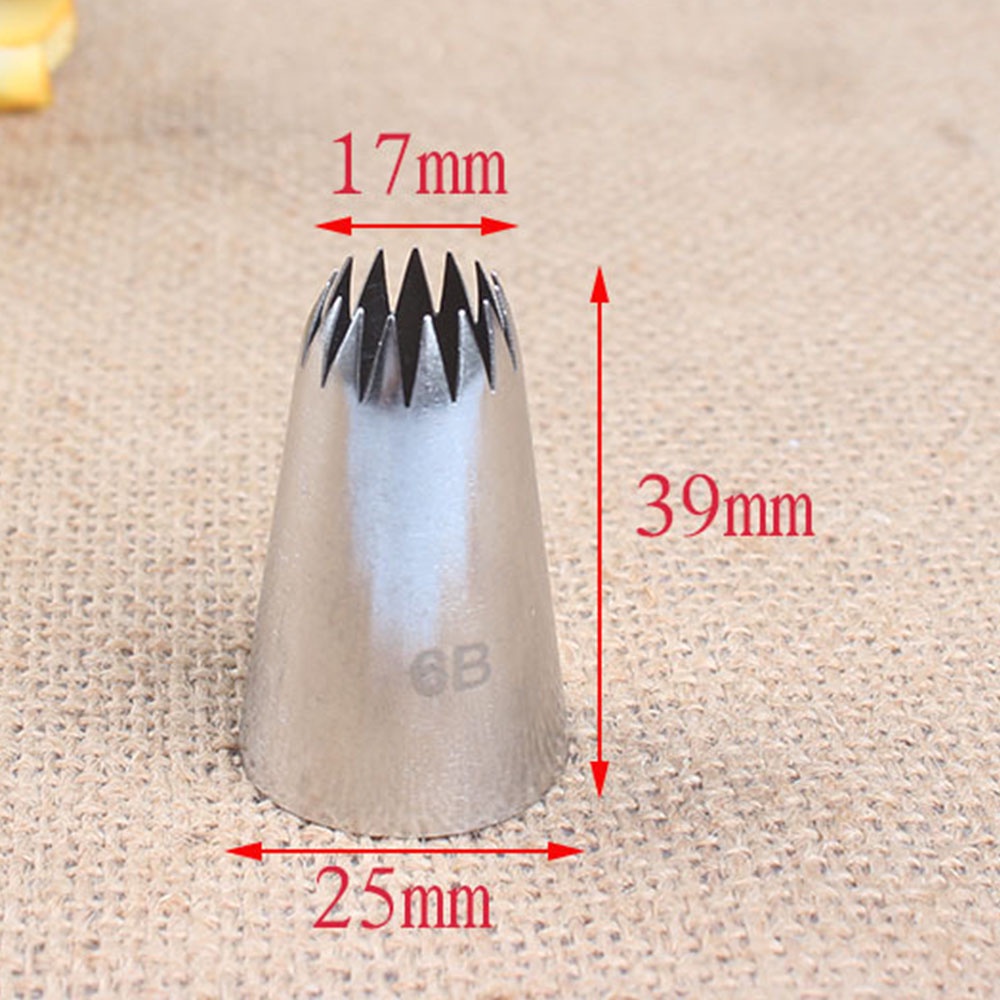 Set 3 Vòi Bắt Bông Kem 6B Bằng Thép Không Gỉ Chuyên Dụng Cho Làm Bánh