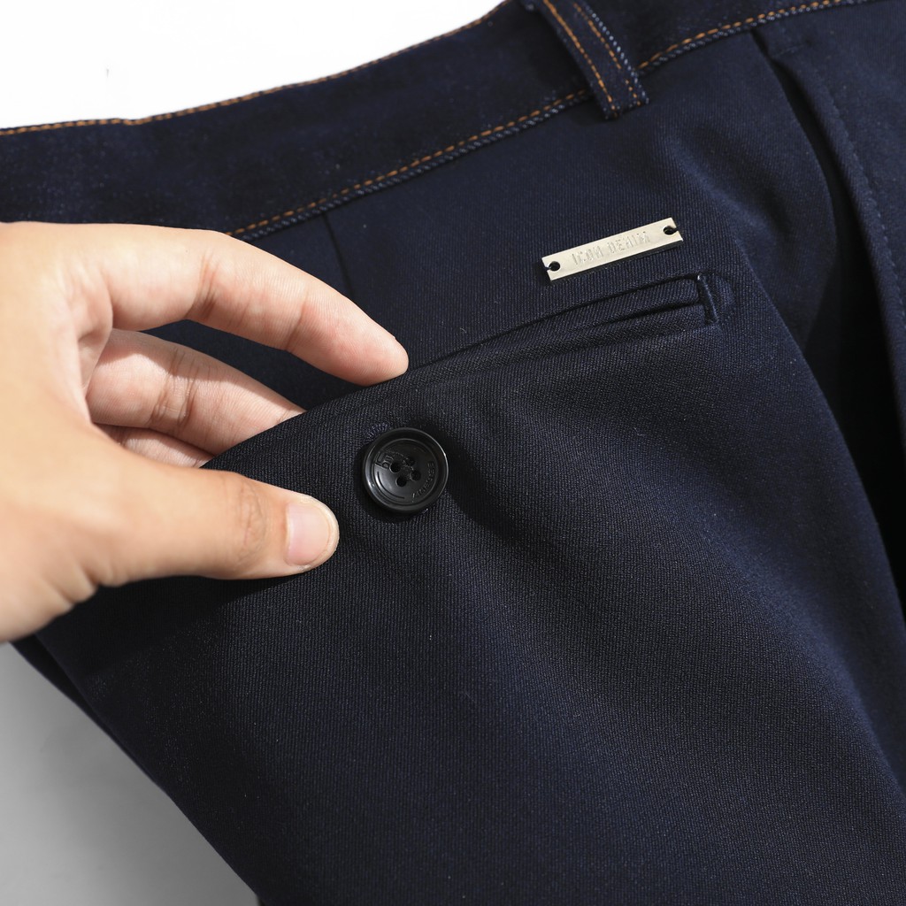 Quần Tây Nam ICON DENIM Trơn Phối Jean ICON DENIM Dáng Ôm Slim New Gen | BigBuy360 - bigbuy360.vn