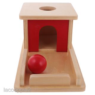 Wood Montessori Kids Toy Baby Ball Matching Platform Learning Material Set