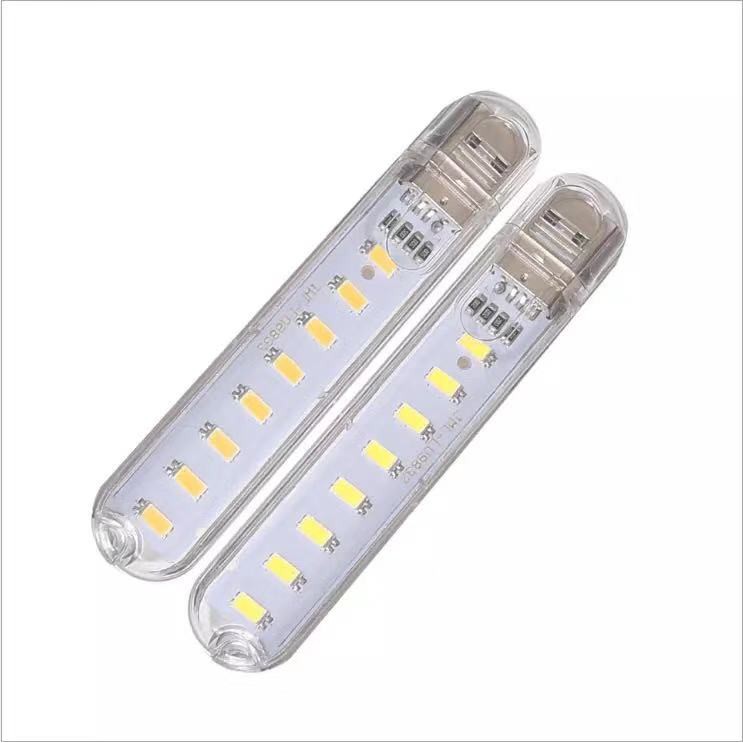 Thanh đèn LED mini gồm 3bóng/8bóng cổng cắm USB thích hợp để bàn học 6500k/3000k