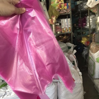 bịch xốp/túi nilon size 24x34 màu hồng