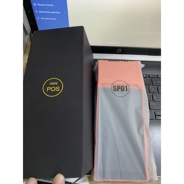Máy tính tiền POS cầm tay Scangle SP01 In Từ app Kiotviet, posapp, pos365