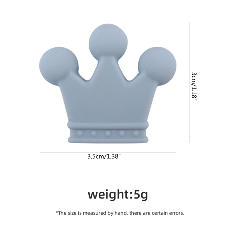 Set 10 Đồ Chơi Xỏ Hạt Silicon Hình Vương Miện Hoạt Hình Dành Cho Bé Gặm Nướu