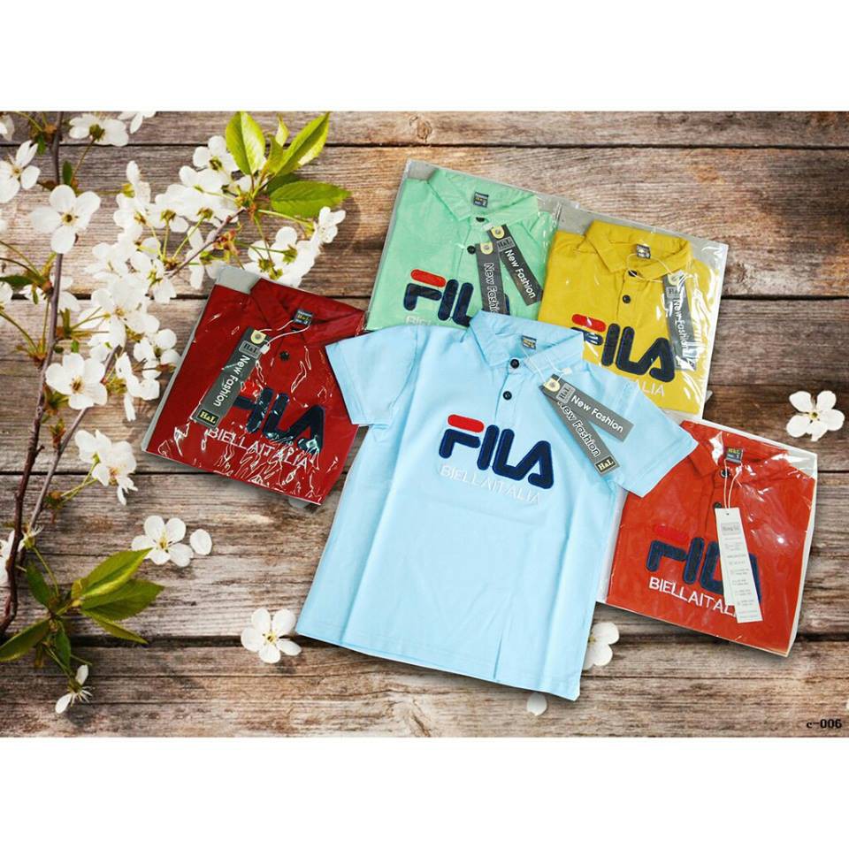 ÁO THUN SIZE 1-5 FILA CỔ TRỤ BÉ TRAI (AT101)