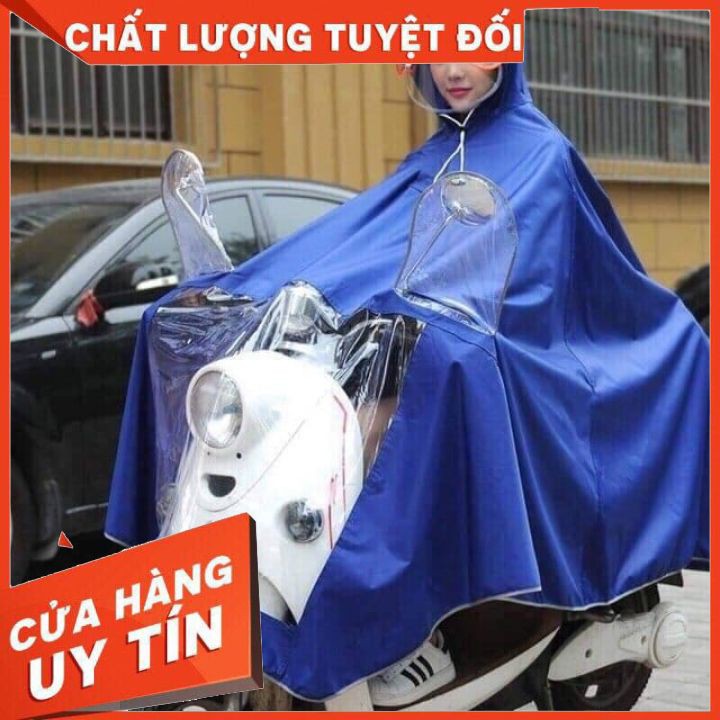 Áo mưa 2 đầu kích thước to nhất có kính che chắn mặt [XẢ KHO]