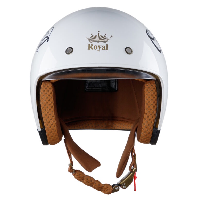 Mũ bảo hiểm 3/4 Royal M139 kính âm tem V5 trắng