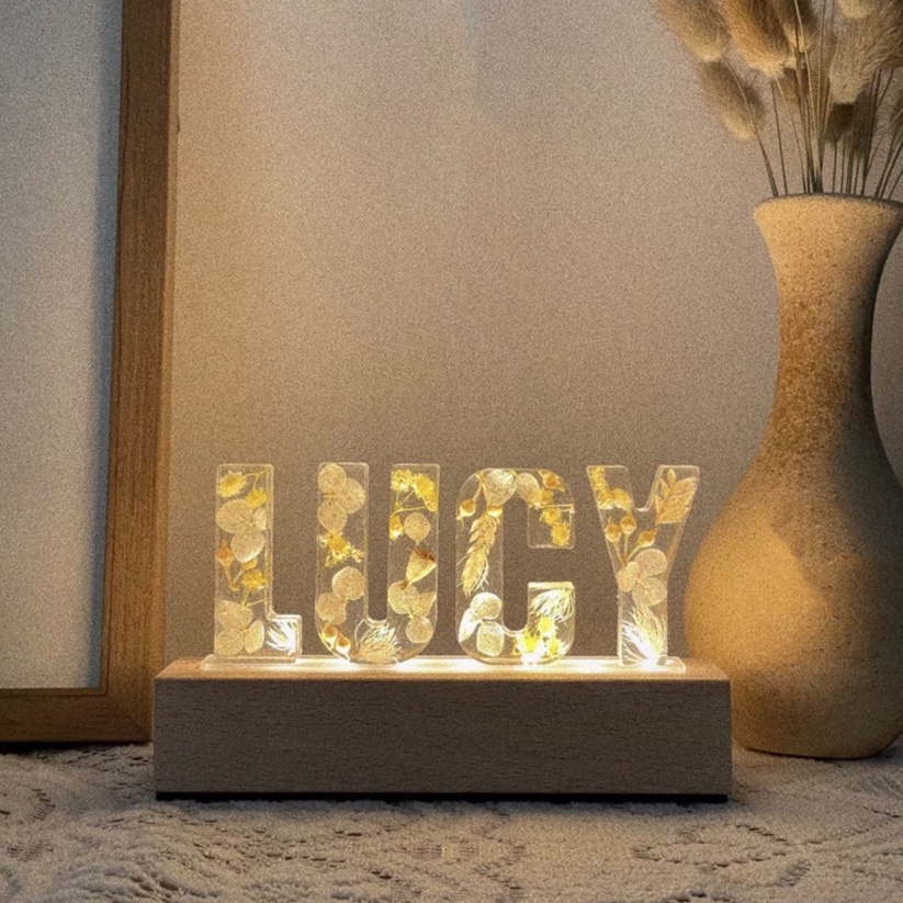 Đèn ngủ DIY đẹp làm tên theo ý thích TH decor