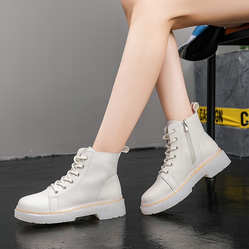 [Mã FASHIONCB94 giảm 10k đơn 0đ] Giày boot Martin YOZOH màu trơn thời trang cá tính cho nữ size 35-40