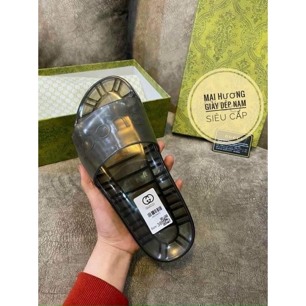 Dép quai ngang gucci trong suất , dép Lê quai ngang gucci kèm hộp