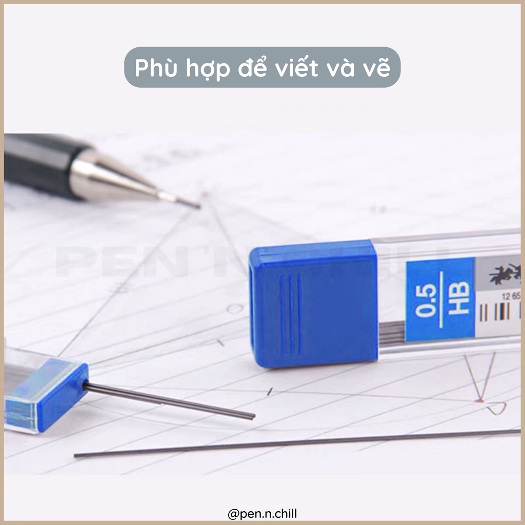 Ruột bút chì bấm 0.5mm 0.7mm Faber Castell super fine HB 2B