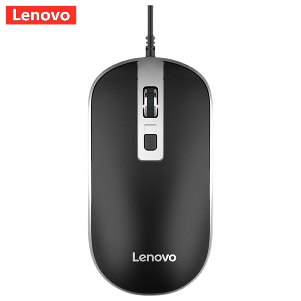 Chuột có dây LENOVO M104 USB từ ABS 1600DPI cắm và hoạt động cho máy tính ứng dụng rộng đối xứng hai tay