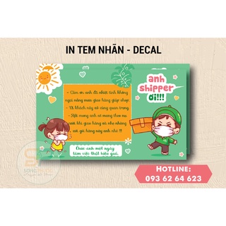 Tem nhãn dán cảm ơn anh shipper