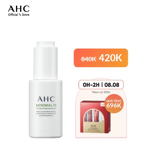 Tinh Chất Làm Dịu Da AHC Minimal 10 Therapy Ampoule Serum (30ml)